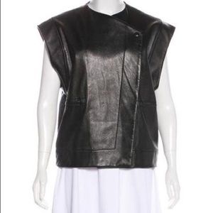 IRO leather black vest- like NEW